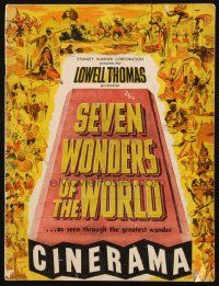 5h677 SEVEN WONDERS OF THE WORLD Cinerama souvenir program book '56 the famous landmarks in Cinerama