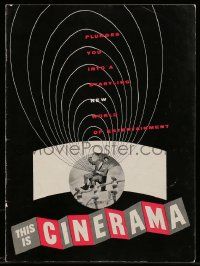 5h721 THIS IS CINERAMA souvenir program book '52 a startling new world of entertainment!