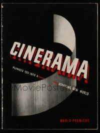 5h722 THIS IS CINERAMA world premiere 2nd printing souvenir program book '54 a startling new world!