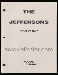 5h798 JEFFERSONS TV script copy '00s you can see exactly how the original script was written!