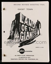 5h802 LAND OF THE GIANTS TV script copy '00s you can see exactly how the original script was written