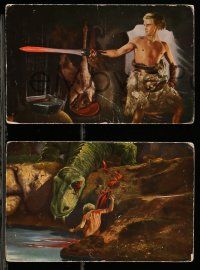 5h042 DIE NIBELUNGEN: SIEGFRIED set of 4 German 4x6 postcards '24 Fritz Lang, full-color scenes!