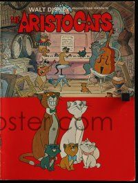 5h431 ARISTOCATS English souvenir program book '71 Walt Disney cartoon, includes cool pop-up!