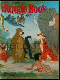 5h578 JUNGLE BOOK English souvenir program book '68 Walt Disney cartoon, includes cool pop-up!