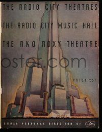 5h648 RADIO CITY ROCKEFELLER CENTER souvenir program book '30s for both the Music Hall & The Roxy!