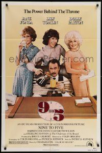 5j010 9 TO 5 1sh '80 Dolly Parton, Jane Fonda & Lily Tomlin w/tied up Dabney Coleman!