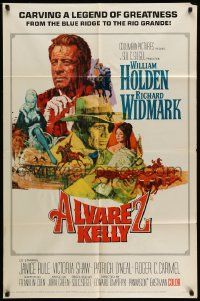 5j046 ALVAREZ KELLY 1sh '66 renegade adventurer William Holden & reckless Colonel Richard Widmark