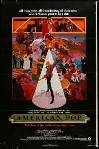 5j053 AMERICAN POP int'l 1sh '81 cool rock & roll animation by Wilson McClean & Ralph Bakshi!