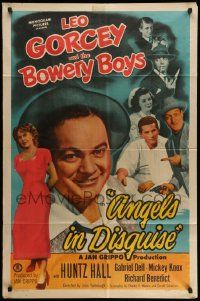 5j059 ANGELS IN DISGUISE 1sh '49 Leo Gorcey, Huntz Hall and the Bowery Boys!