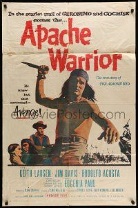 5j066 APACHE WARRIOR 1sh '57 Keith Larson, Native American Indian warriors!