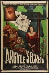 5j069 ARGYLE SECRETS 1sh '48 film noir from the world's most sinister best-seller!