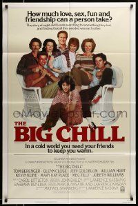 5j116 BIG CHILL int'l 1sh '83 Lawrence Kasdan, Tom Berenger, Glenn Close, Jeff Goldblum!