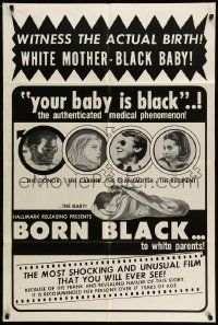 5j149 BORN BLACK TO WHITE PARENTS 1sh '72 Der Verlogene Akt, most shocking film you'll ever see!