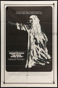 5j159 BRIDE WORE BLACK 1sh '68 Francois Truffaut's La Mariee Etait en Noir, Jeanne Moreau!