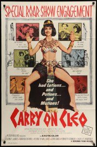 5j194 CARRY ON CLEO 1sh '65 English comedy on the Nile, sexy full-length Amanda Barrie!