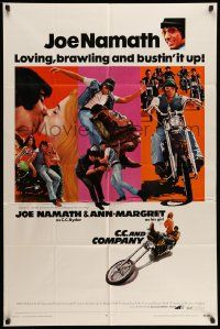 5j174 C.C. & COMPANY 1sh '70 great images of Joe Namath on motorcycle, biker gang!