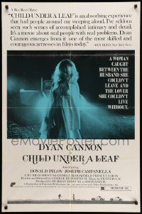 5j216 CHILD UNDER A LEAF 1sh '74 A Love Story, Dyan Cannon, Donald Pilon!