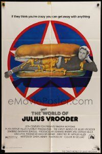 5j252 CRAZY WORLD OF JULIUS VROODER style A 1sh '74 art of Timothy Bottoms in hotdog!