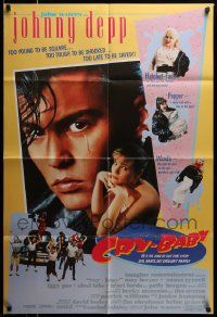 5j265 CRY-BABY int'l 1sh '90 directed by John Waters, Johnny Depp is a doll, Amy Locane