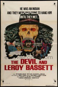 5j298 DEVIL & LEROY BASSETT 1sh '73 they were only going to hang him, western horror, wild art!