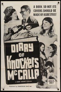 5j307 DIARY OF KNOCKERS MCCALLA 1sh '68 directed by Barry Mahon, sexy images!