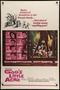 5j433 GOD'S LITTLE ACRE 1sh R67 Aldo Ray & sexy Tina Louise, anything goes in this Georgia family!