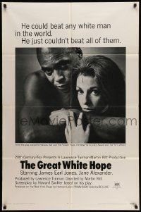 5j457 GREAT WHITE HOPE 1sh '70 Jack Johnson boxing bio, Martin Ritt, James Earl Jones