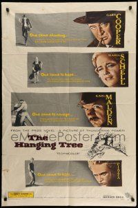 5j474 HANGING TREE 1sh '59 Gary Cooper, Maria Schell & Karl Malden, from the prize novel!