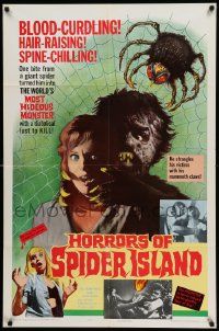 5j502 HORRORS OF SPIDER ISLAND 1sh '65 one bite and it turned him into a most hideous monster!