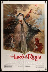 5j592 LORD OF THE RINGS 1sh '78 Ralph Bakshi cartoon from J.R.R. Tolkien, Tom Jung art!