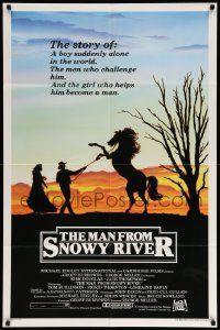 5j616 MAN FROM SNOWY RIVER 1sh '82 Tom Burlinson, Sigrid Thornton, Kirk Douglas in a dual role!