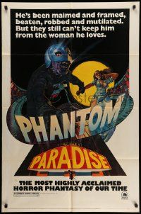 5j709 PHANTOM OF THE PARADISE revised 1sh '74 Brian De Palma, different artwork by Richard Corben!