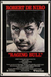 5j735 RAGING BULL 1sh '80 Martin Scorsese, Kunio Hagio art of boxer Robert De Niro!
