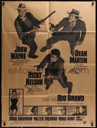 5j750 RIO BRAVO 1sh R60s looks like the first release one-sheet, but printed on brown paper!