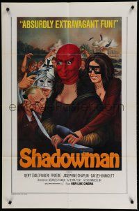 5j784 SHADOWMAN 1sh '75 Nuits rouges, art from wacky Georges Franju mystery!