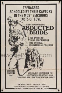 5j797 SINFUL DWARF 1sh '73 young bride left alone to the lewd passions of evil dwarf, Abducted Bride