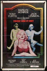 5j817 SOME LIKE IT HOT int'l 1sh R80 sexy Marilyn Monroe, Tony Curtis & Lemmon in drag!