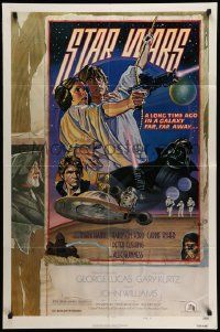 5j831 STAR WARS NSS style D 1sh 1978 George Lucas sci-fi epic, art by Drew Struzan & Charles White!