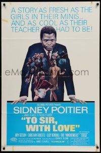 5j907 TO SIR, WITH LOVE 1sh '67 Sidney Poitier, Geeson, directed by James Clavell!
