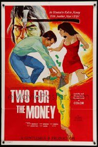 5j922 TWO FOR THE MONEY 1sh '72 he wanted to roll in money with another man's wife!