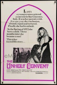 5j928 UNHOLY CONVENT 1sh '75 art of Catherine Spaak, Suzy Kendall!
