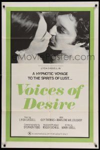 5j949 VOICES OF DESIRE 1sh '72 Sandra Cassel, Guy Thomas, x-rated!