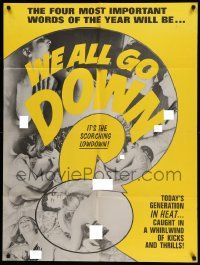 5j959 WE ALL GO DOWN 1sh '69 Bill Doukas, Alice Haley, Justine Simmon, sexy images!