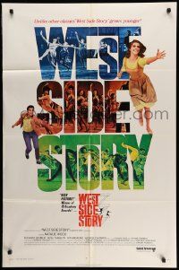 5j964 WEST SIDE STORY 1sh R68 Academy Award winning classic musical, Natalie Wood, Beymer!