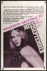 5j967 WHATEVER HAPPENED TO MISS SEPTEMBER 1sh '74 sexy image of Tina Russell, x-rated!