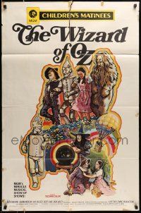 5j980 WIZARD OF OZ 1sh R70 Victor Fleming, Judy Garland all-time classic!