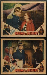 5k909 DRUMS OF DESTINY 2 LCs '37 great images of soldier Tom Keene & Edna Lawrence!