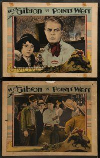 5k952 POINTS WEST 2 LCs '29 great images of cowboy Hoot Gibson, western border art!