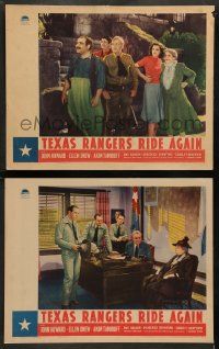 5k979 TEXAS RANGERS RIDE AGAIN 2 LCs '40 Grapewin, Robeson, Ellen Drew & Tamiroff in western action