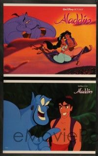 5k032 ALADDIN 8 LCs '92 classic Disney Arabian cartoon, great images of Prince Ali & Jasmine!
